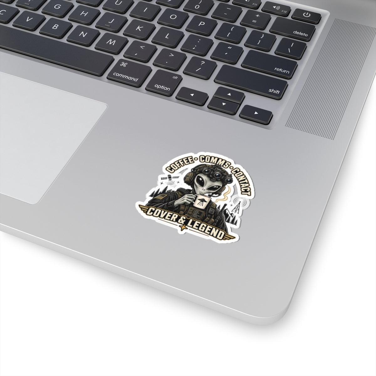 Coffee, Comms, Contact — Sticker