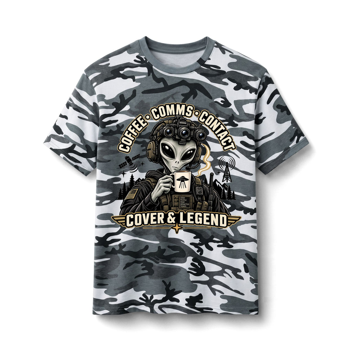 Coffee, Comms, Contact — Camo