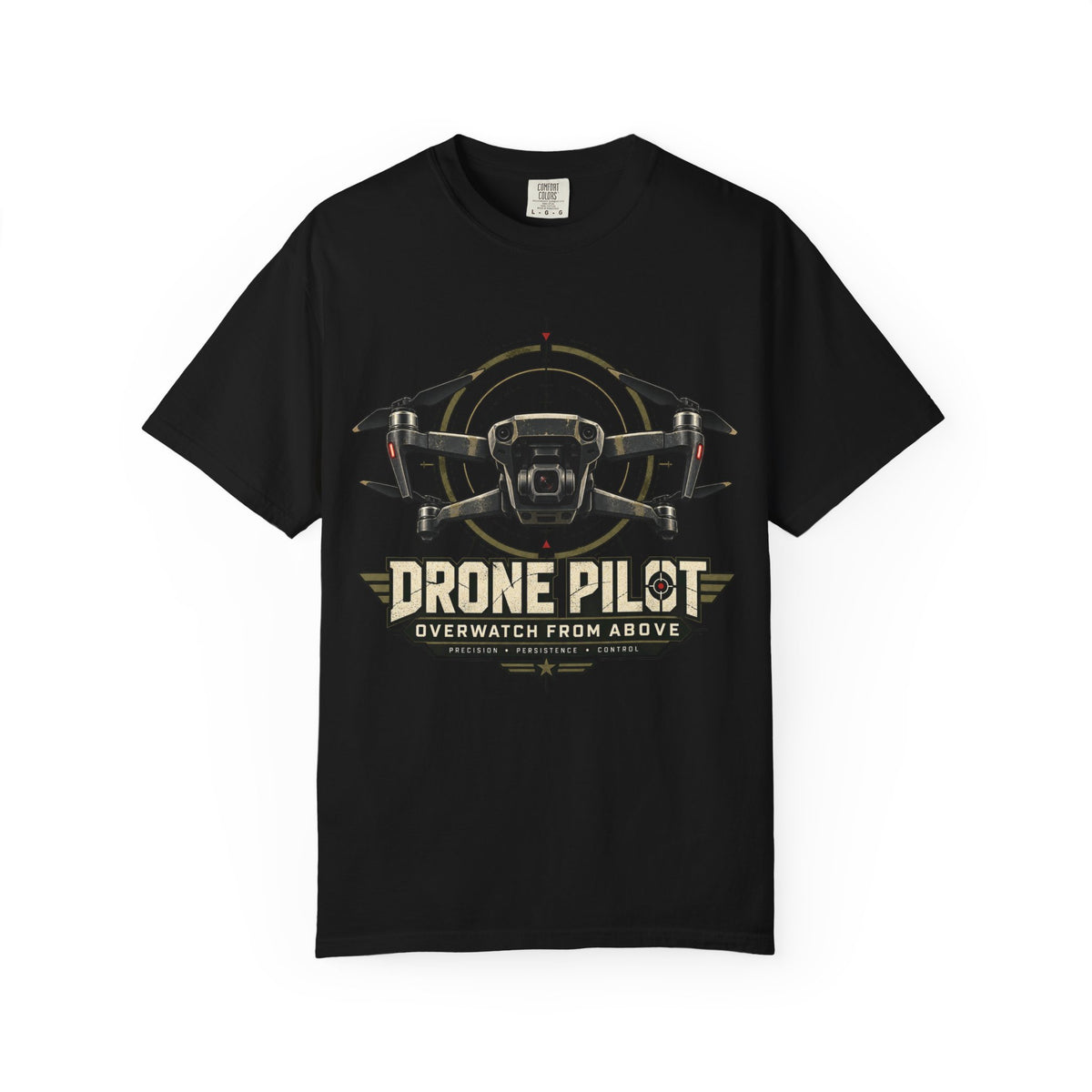 Drone Pilot T‑Shirt — "Overwatch From Above" Aerial Drone Crew Tee
