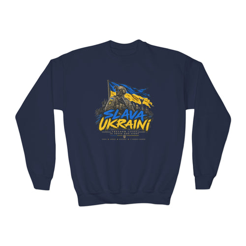 Slava Ukraini — Youth Crewneck