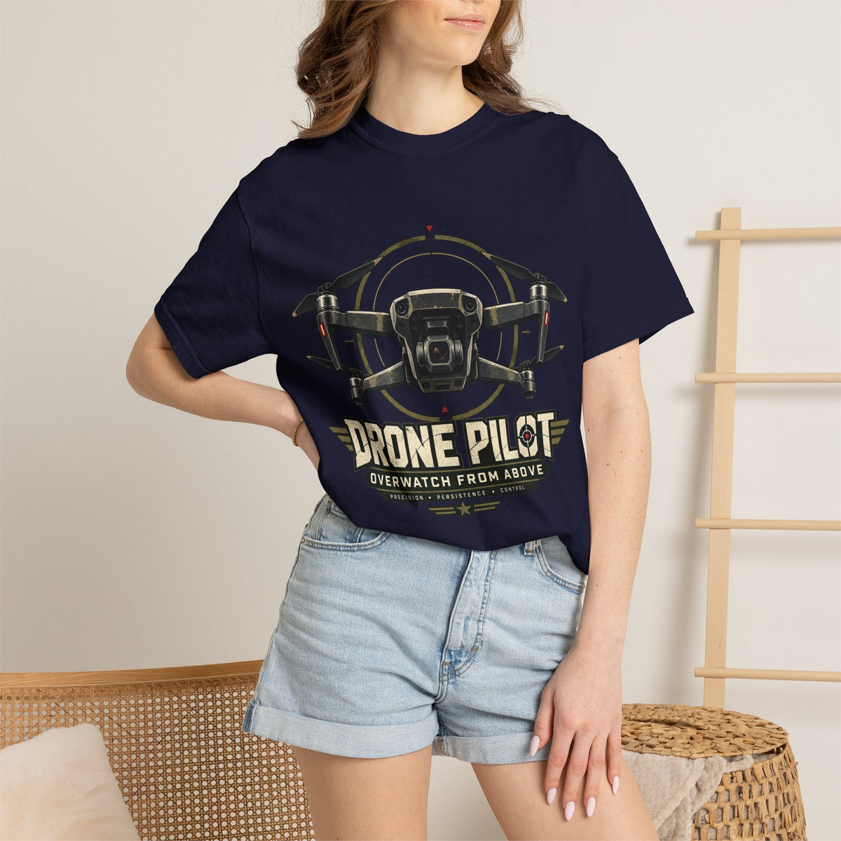 Drone Pilot T‑Shirt — "Overwatch From Above" Aerial Drone Crew Tee