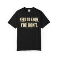 Need to Know. You Don't.